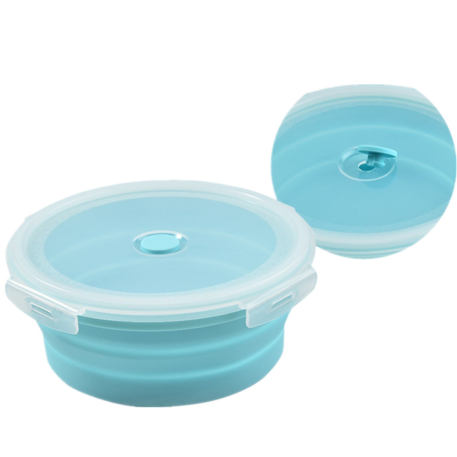 4 Pcs/Set Round Silicone Food Storage Containers with Airtight Etsy
