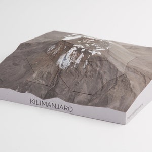 Kilimandjaro Papercraft Mountain (impression haute qualité)
