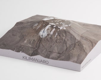 Kilimanjaro Papercraft Mountain (High Quality Print)