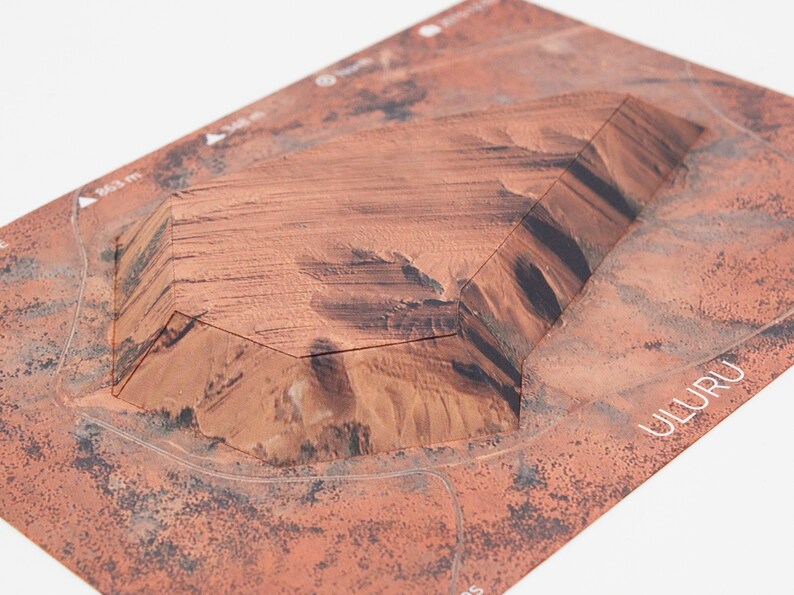 Australia's Uluru Easy Papercraft Mountain image 6