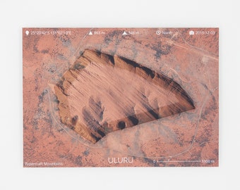 Australia's Uluru Easy Papercraft Mountain
