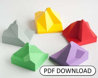 Matterhorn Colorful Papercraft Mountain (Download)