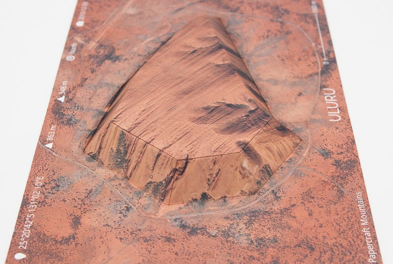 Australia's Uluru Easy Papercraft Mountain image 5