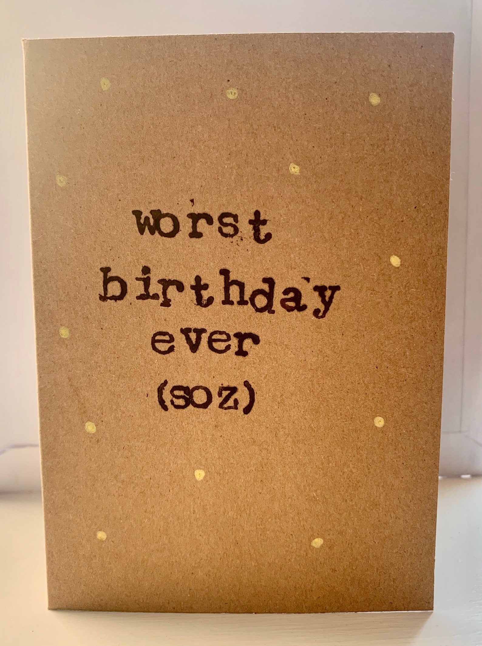Worst Birthday Ever Happy Birthday Handmade Card 50 of Etsy