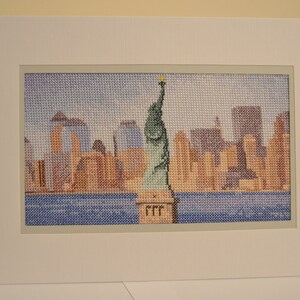 Handmade Complete Cross Stitch Card (Extra Large) - New York Skyline