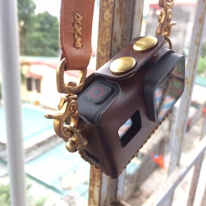 Funda de cuero hecha a mano Gopro Hero 5