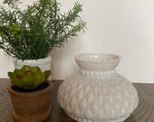 Quilted Milk Glass Lamp Shade 6 Fitter Student Lamp Shade