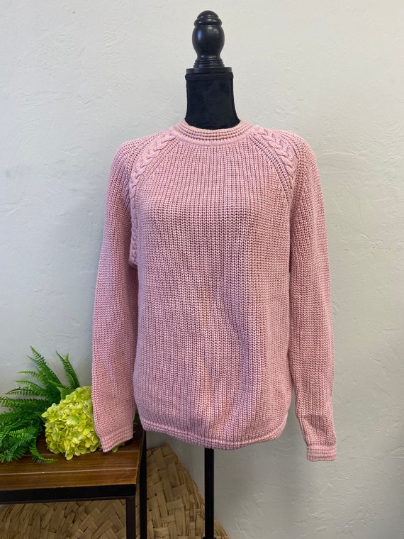 1980’s Chaus Sport Pastel Pink Vintage Knit Sweate