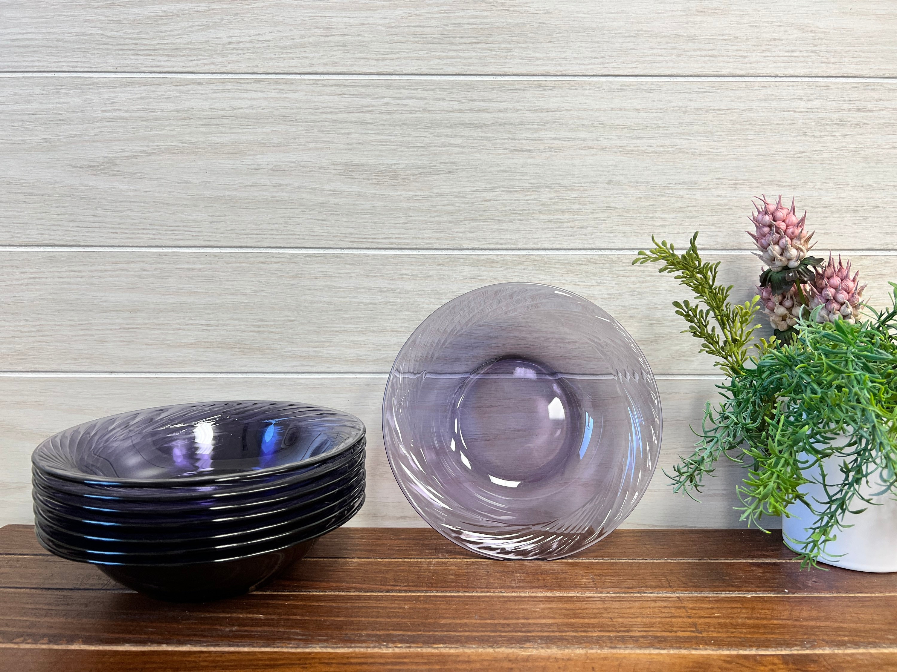 Vintage Purple Amethyst Pyrex Festiva Bowls