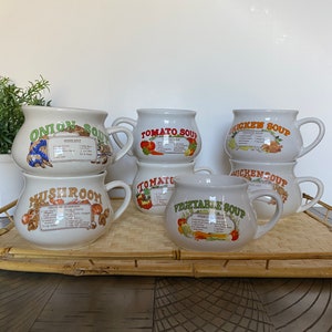 Vintage Soup Recipe Bowls