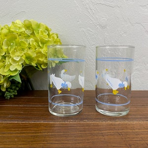 Set of 2 Vintage Cottagecore Country Goose Iced Tea Glasses
