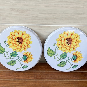 Couvre-brûleurs de cuisinière électrique à fleurs, tournesol bohème et rétro vintage - Lot de 2