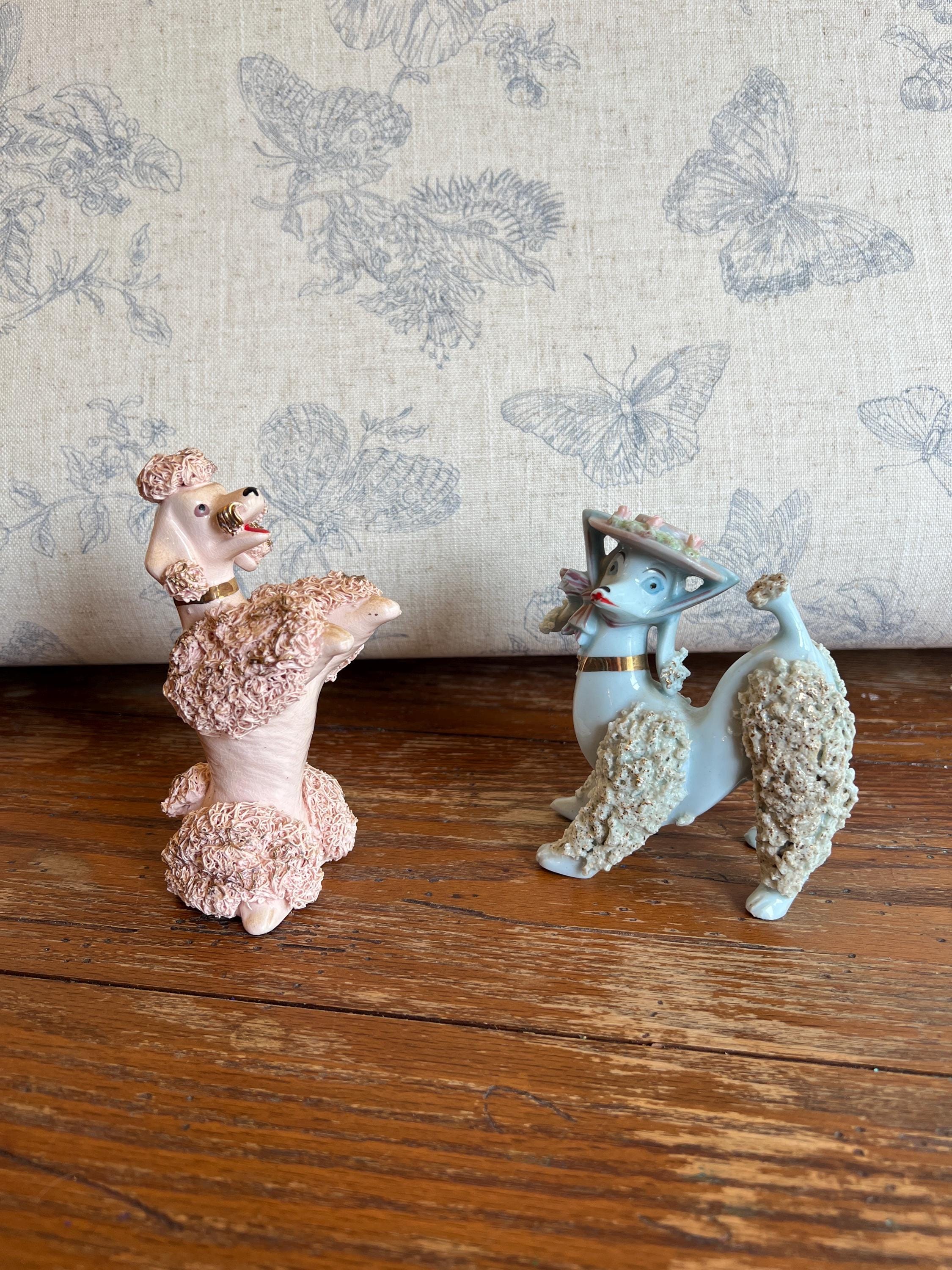 ブルーの50s スパゲッティプードル　オブジェ　ビンテージ　コレクター Spaghetti Poodle Blue - Etsy