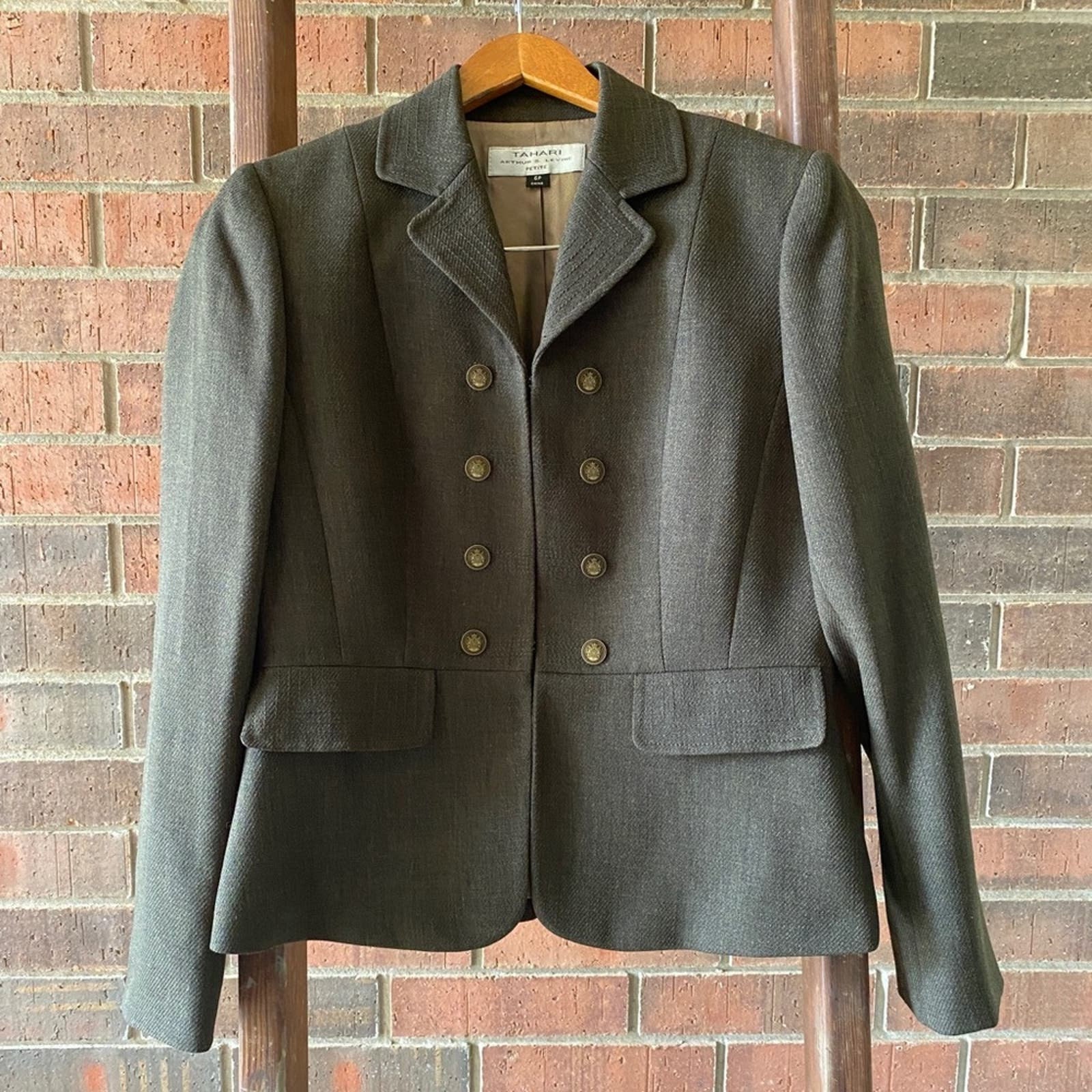 Tahari military jacket deals