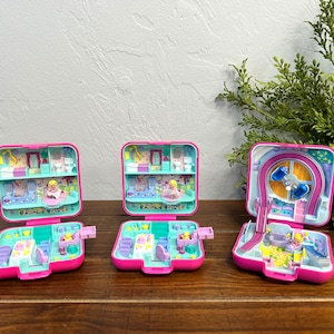 1989 Vintage Polly Pocket Polly World Fun Fair or Party Time Surprise Bluebird Toys - Complete!