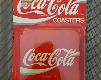 Reduced 4 Coke coasters with vintage pictures Reduced 4 Coke coasters with vintage pictures