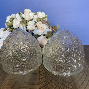Vintage Pressed Glass Acorn Shaped Light Shade