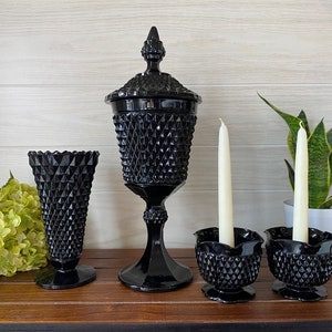 Cameo Black by Tiara Vase, Urn, and Candleholders