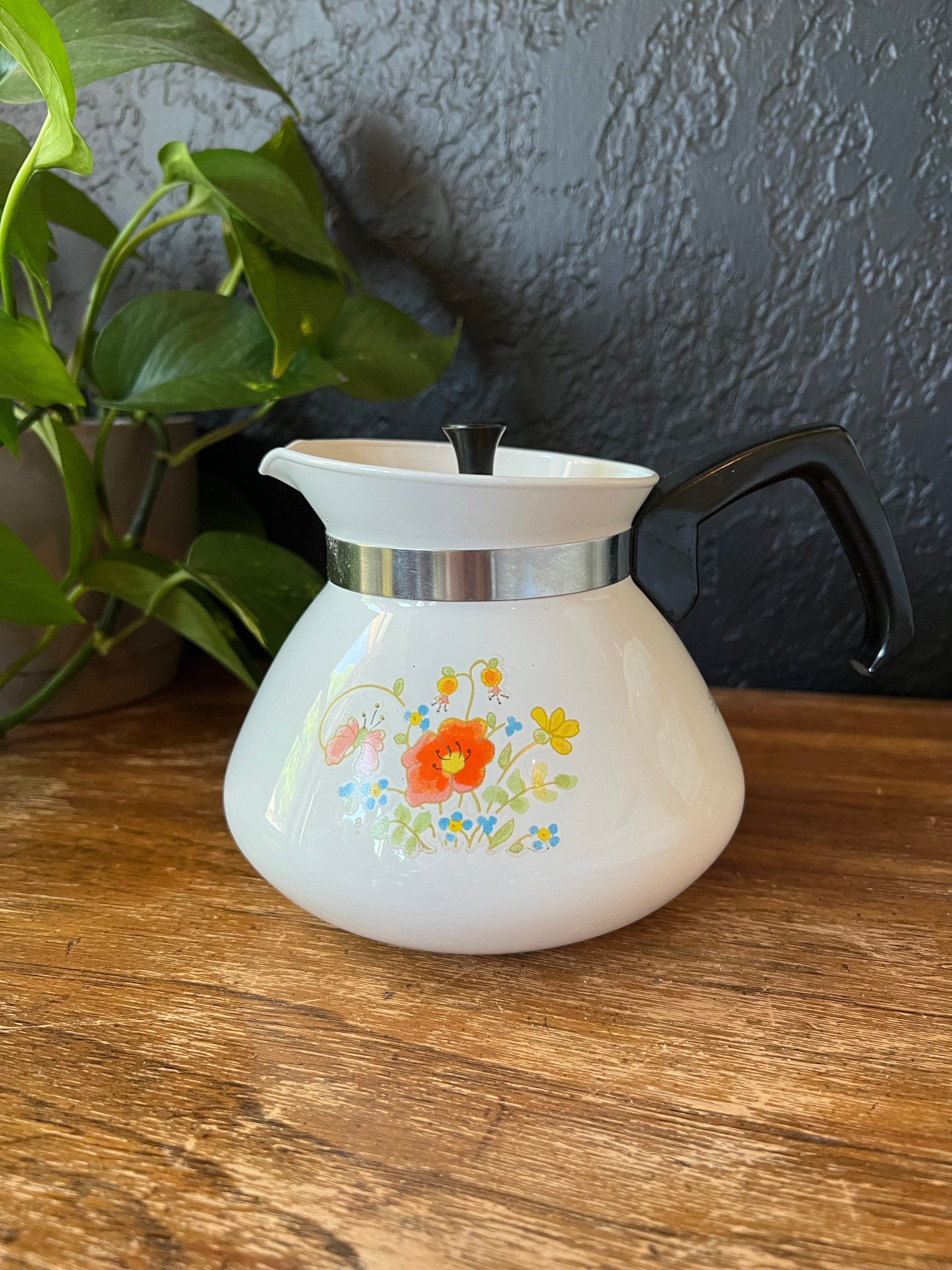 Vintage Corning Ware 6 Cup Percolator Stove Top Coffee Pot Starburst Design  for Sale in Miami, FL - OfferUp