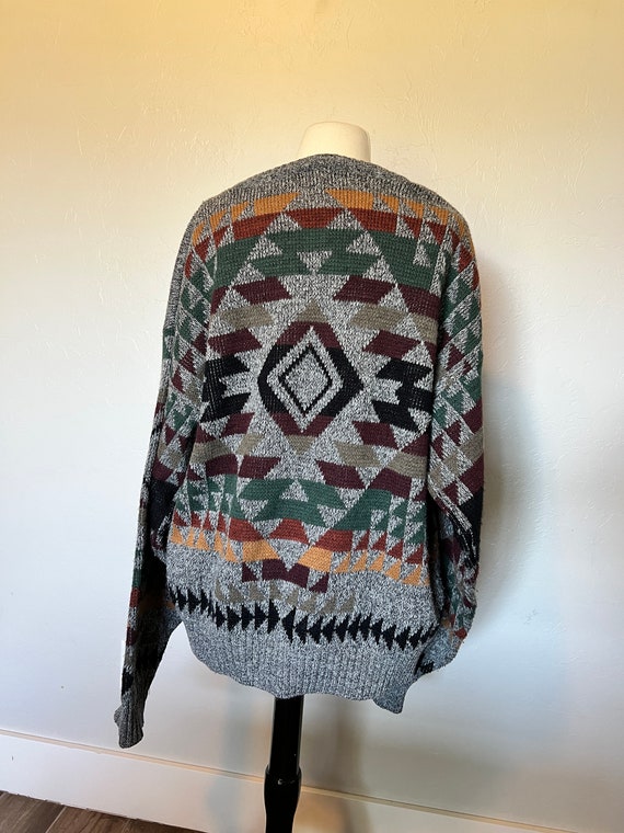 Vintage 1980’s Earthtone Geometric London Fog Swe… - image 3