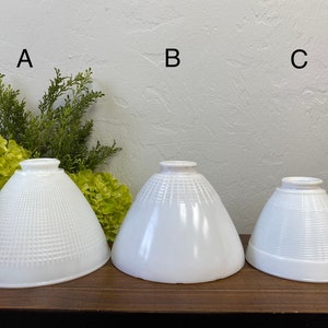 Vintage Milk Glass Replacement Torchiere Cone Shades - Choice