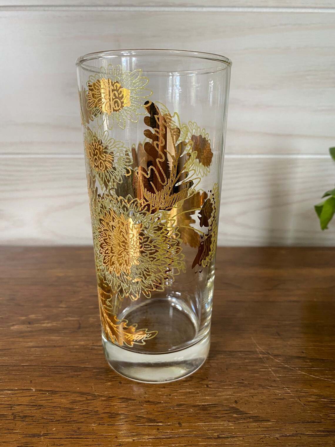 Bartlett Collins Pokeé Gold Chrysanthemum Highball Glasses Etsy
