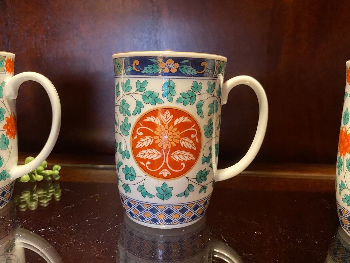 Ornate Otagiri Copas turcas de té con acento dorado | Etsy