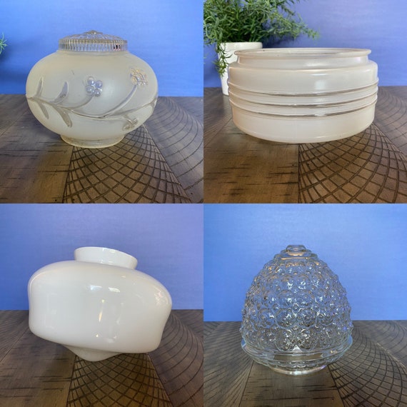 Vintage Glass Ceiling Light Shades Etsy Australia