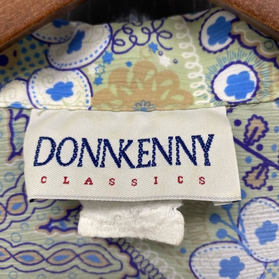 Vintage DonnKenny Blue and Green Button Down Retr… - image 2