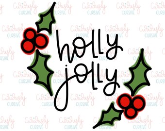 Holly Jolly Archivo PNG ?? Navidad Impresión digital