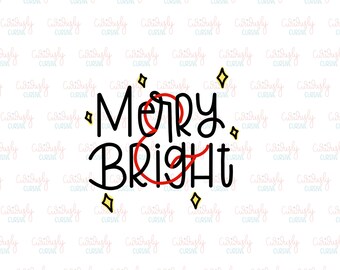 Feliz & Brillante ? Archivo PNG ?? Navidad Impresión digital
