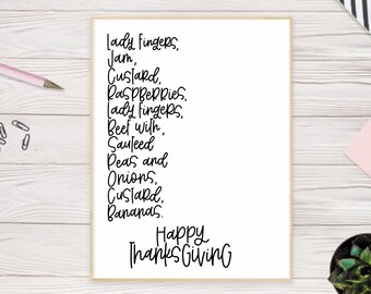 Impresión de la trifle de amigos // Amigos Acción de Gracias / PNG Archivo