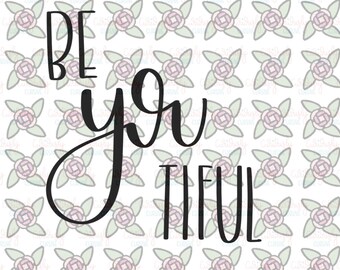 Impresión de BEyouTIFUL. Arte de pared de 4 x 6. Handlettered - descarga inmediata