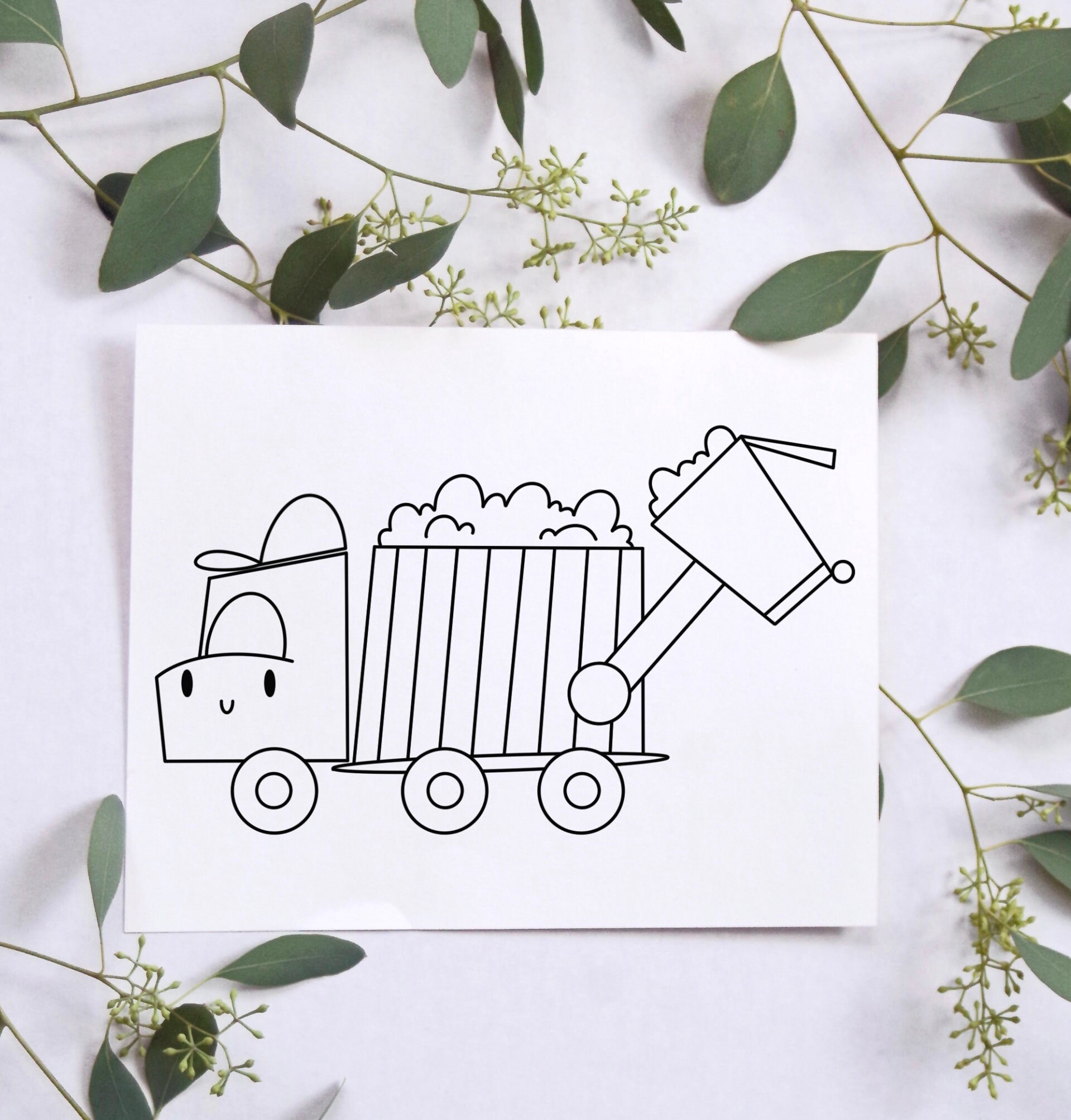 Printable Coloring Pages | Transportation Theme | Easy Fun Coloring - Etsy