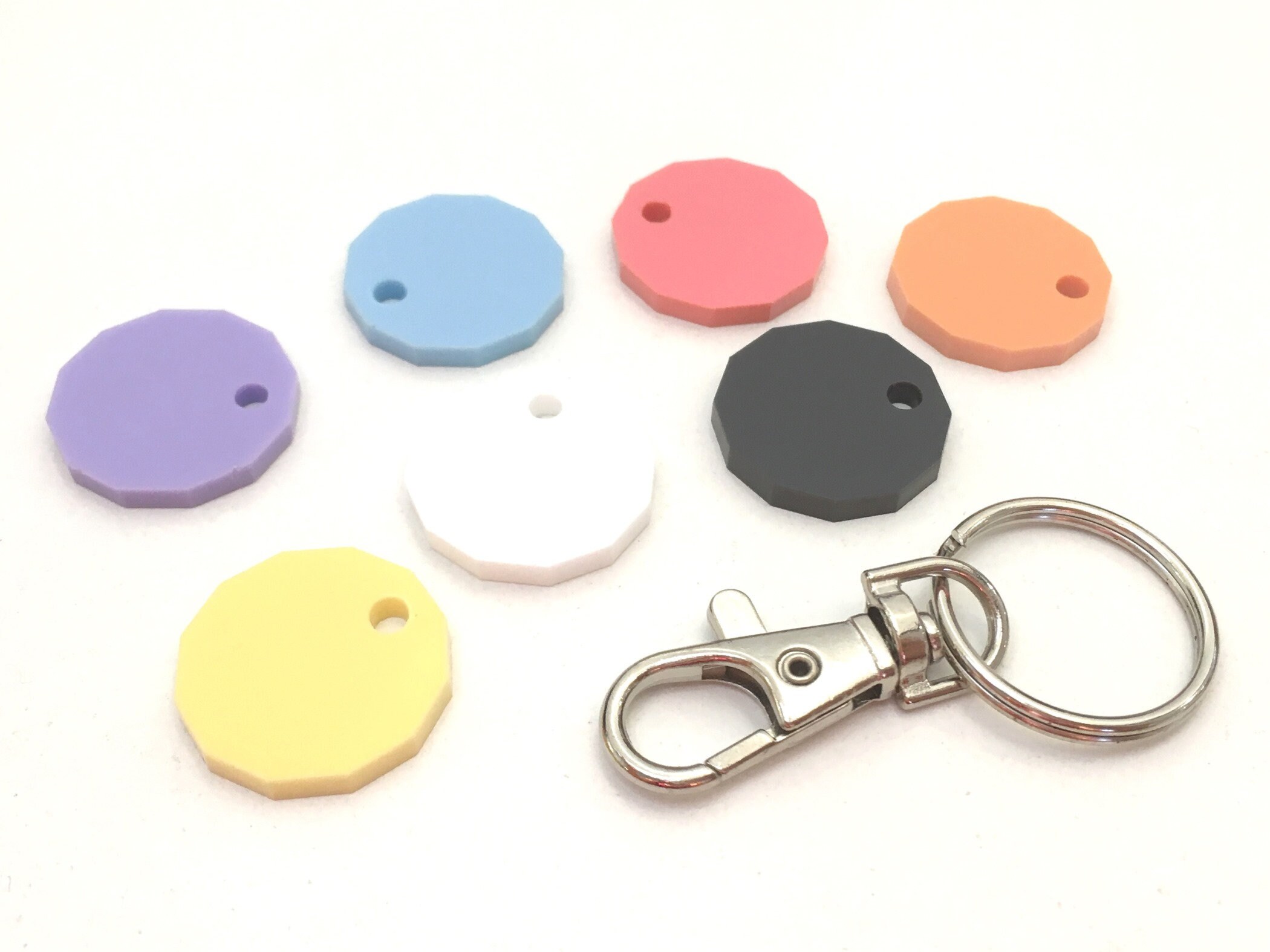 Trolley coin keyring pound GBP UK key locker coin clip fob detachable…