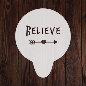 Believe Craft Stencil Weihnachtsmann Weihnachten Positive Nachricht DIY Dekoration Möbel Kunst Malerei Basteln Glas Stoff Weihnachtsfeier Mylar UK