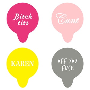 Funny Swear Word Coffee Stencil – Rude Barista Gift, Acrylic Latte Art, Secret Santa