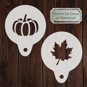 Herbst Plätzchen Schablone für Herbst Halloween Erntedank Urlaub Kürbis Ahornblatt Oreo Keks Backdekoration Mylar Macaron Schablonen UK