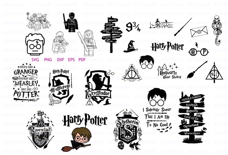 Download Harry Potter svg dxf png jpg eps cricut cut silhouette ...