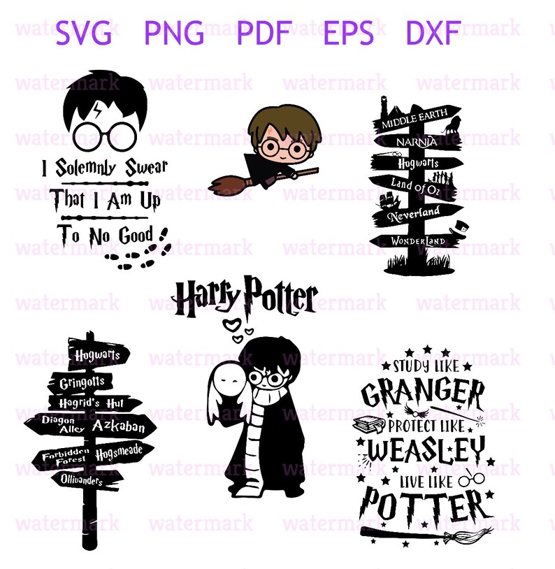 Download Harry Potter svg dxf png jpg eps cricut cut silhouette ...
