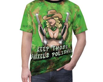 Camiseta unisex para cortar y coser con pulidora de barril (AOP)
