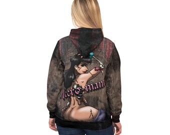 Sudadera deportiva con capucha Necro-mantic (AOP)