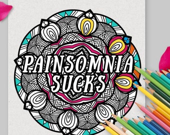 Painsomnia Sucks Coloring Page