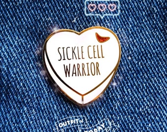 Sickle Cell Warrior enamel pin