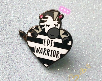 EDS (Ehlers-Danlos syndrome) Zebra Awareness pin (enamel)