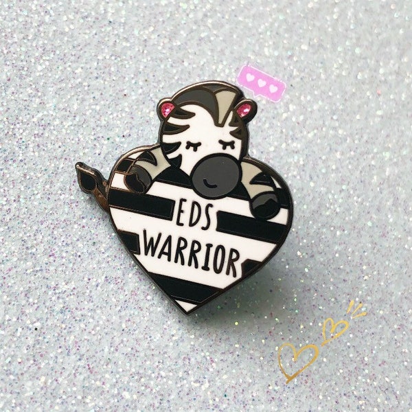 EDS (Ehlers-Danlos syndrome) Zebra Awareness pin (enamel)