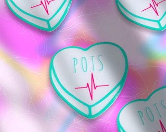 POTS Awareness enamel pin
