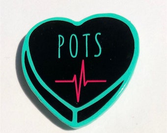 POTS Awareness enamel pin