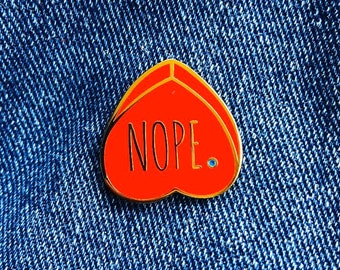 Nope enamel pin