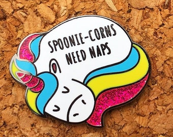 Spoonie-Corns Need Naps - Enamel Awareness Pin